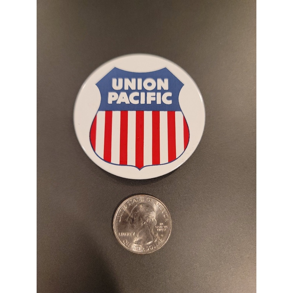 Union Pacific Railroad Enamel on Steel Magnet 2 1/2"